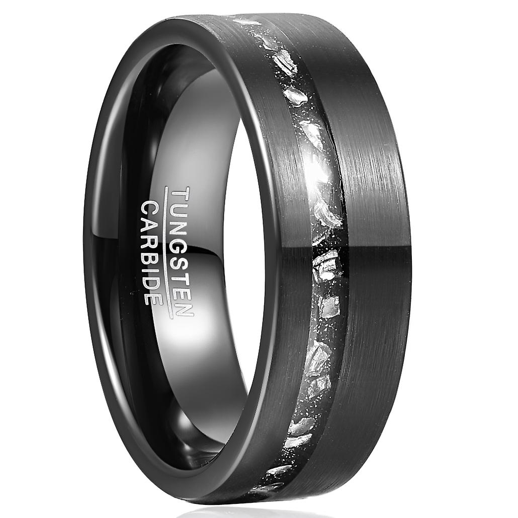 8mm Width Men's Tungsten Carbide Steel Ring