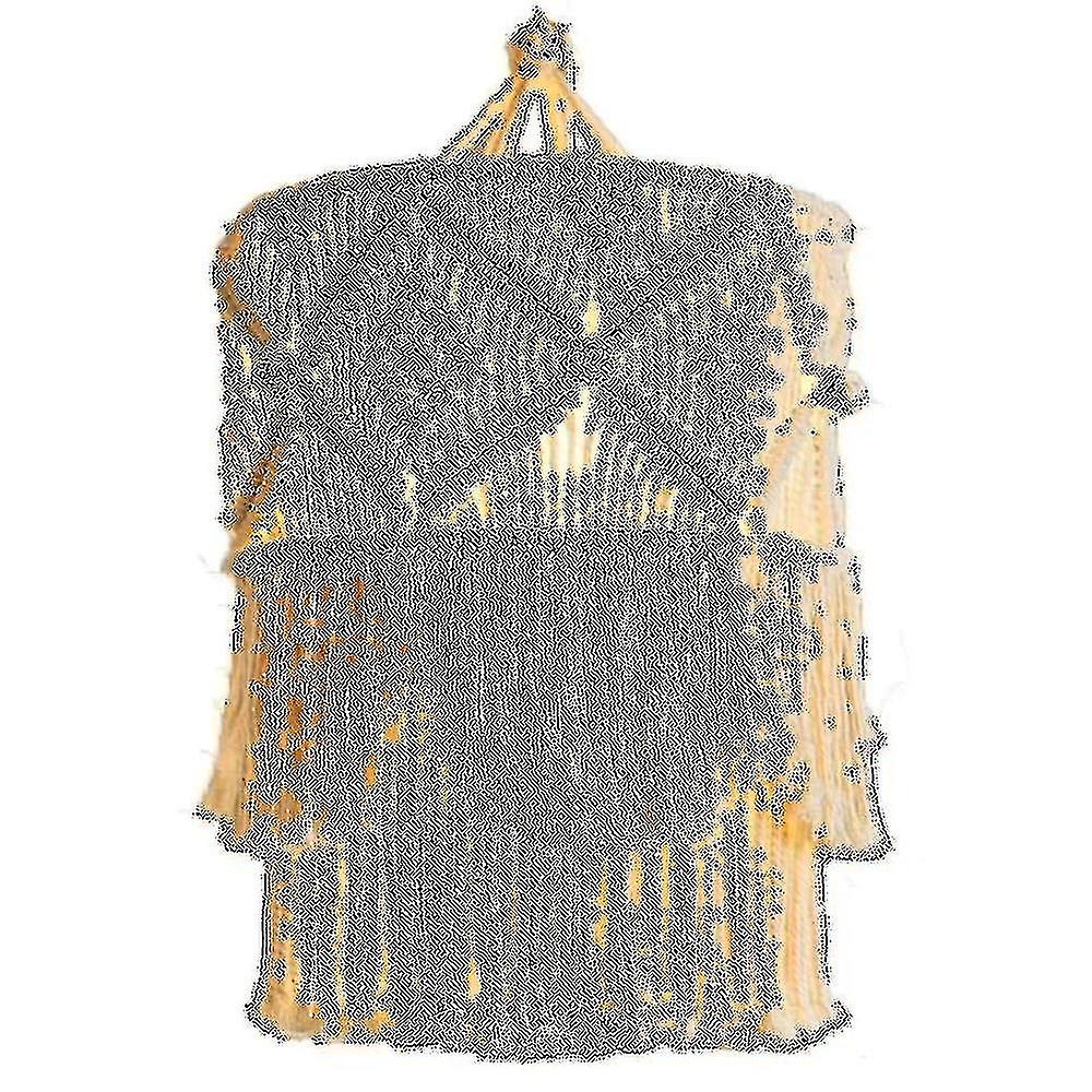 Handmade Wall Tapestry Lampshade Macrame Boho Decor Handcraft Tassel Tapestry Background Headboard