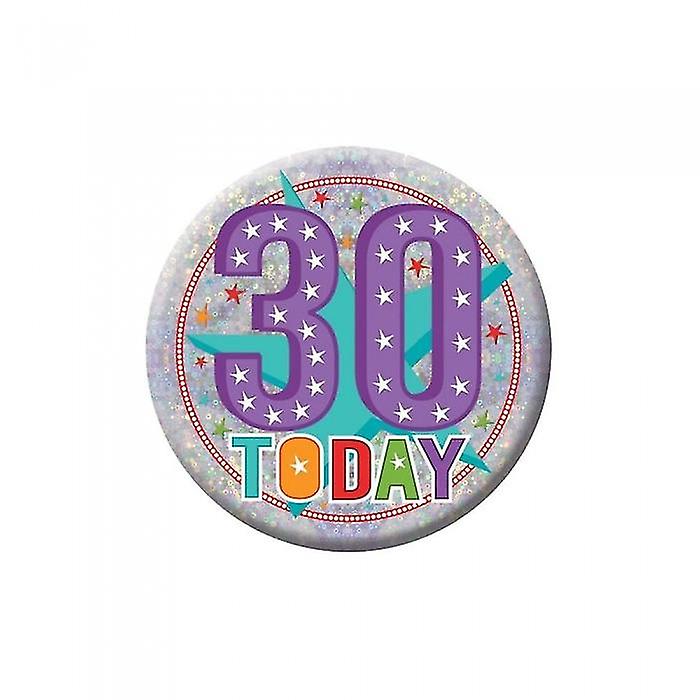 Amscan 30 Today Holographic Badge