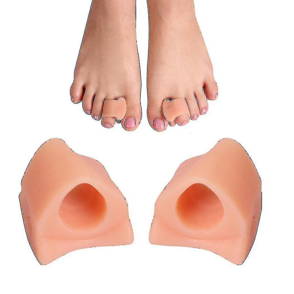 Silicone Double Hole Toe Seperator Bunion Corrector Bone Big Toe Separator Hallux Valgus Straightener Toe Spreader Pedicure Tool
