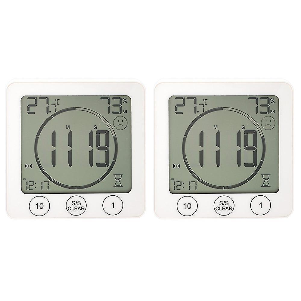 Two Multi-function Electronic Thermometer And Hygrometer Clocks