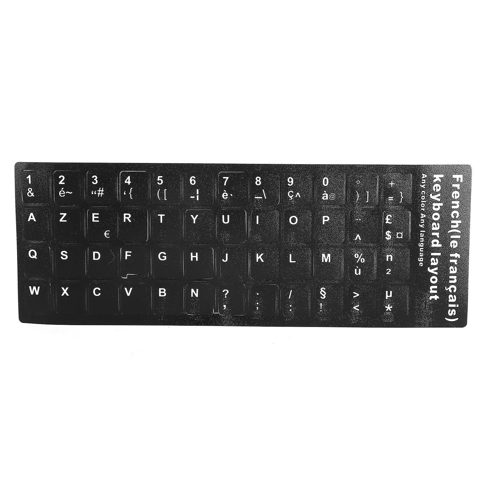 French Keyboard Sticker Replacement for Desktop and Laptop PC, Durable Transparent Keyboard Decals for Easy Typing and Quick Installation
