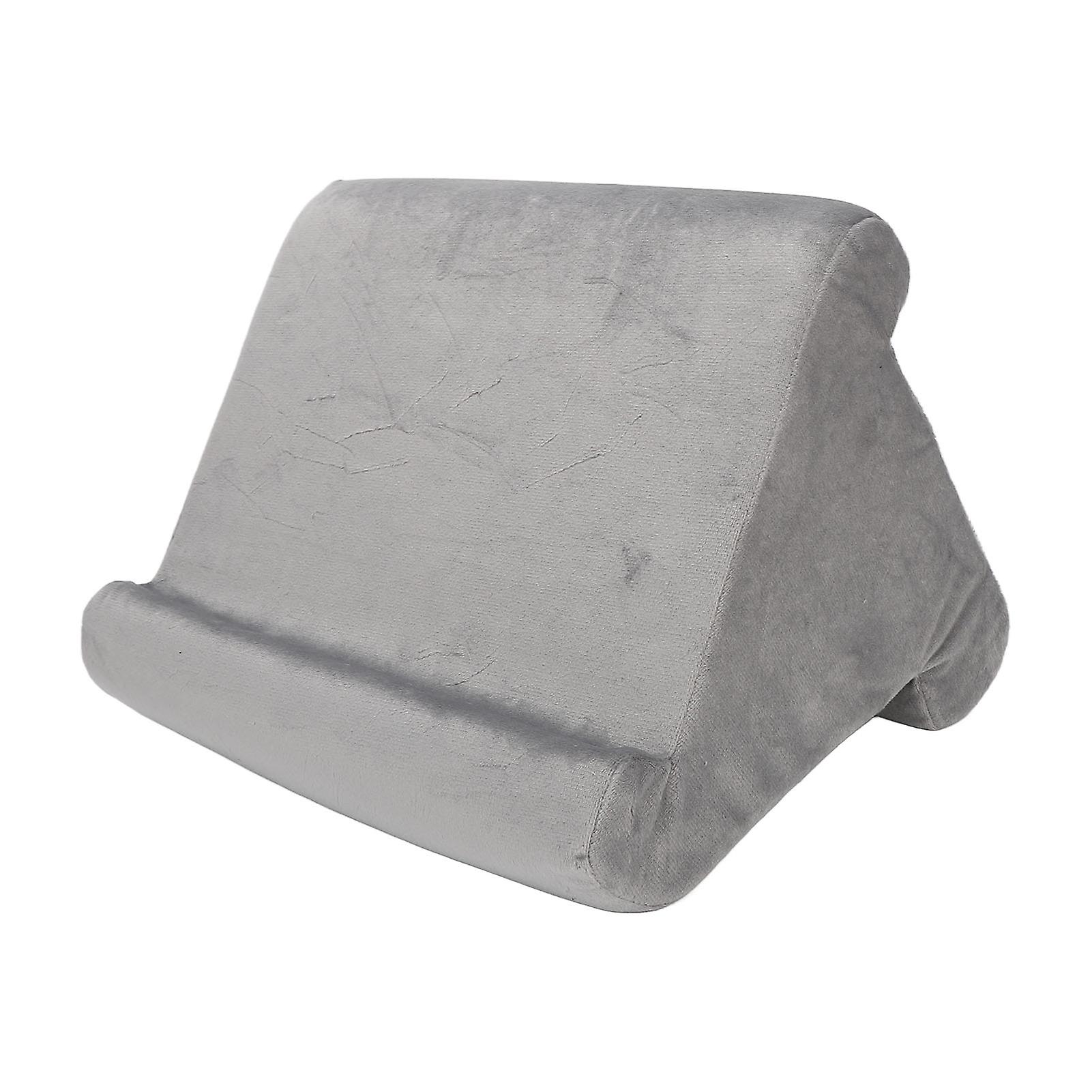 Tablet Pillow Stand Triangular Soft Comfortable Angled Viewing Tablet Reading Pillow Gray