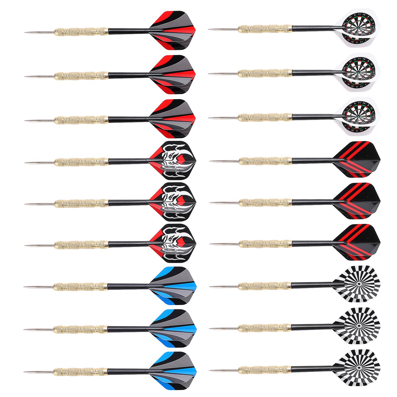 18 Pcs Professional Steel Tip Darts Steel Tip Dartswith Nice Flight with Nice Flights Indoor Fitness