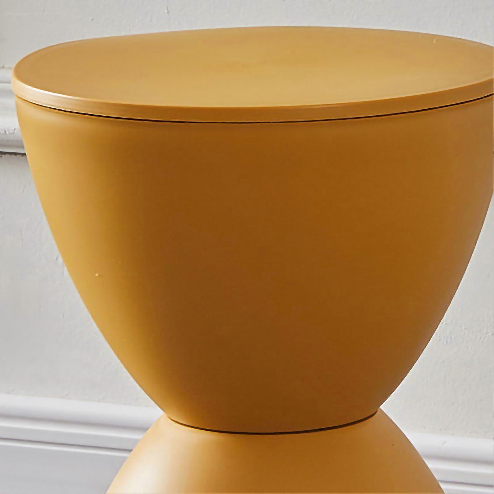 Plastic Round Stool Thicken Round Corner Strong Bearing Modern Small Stool for Home Ginger 