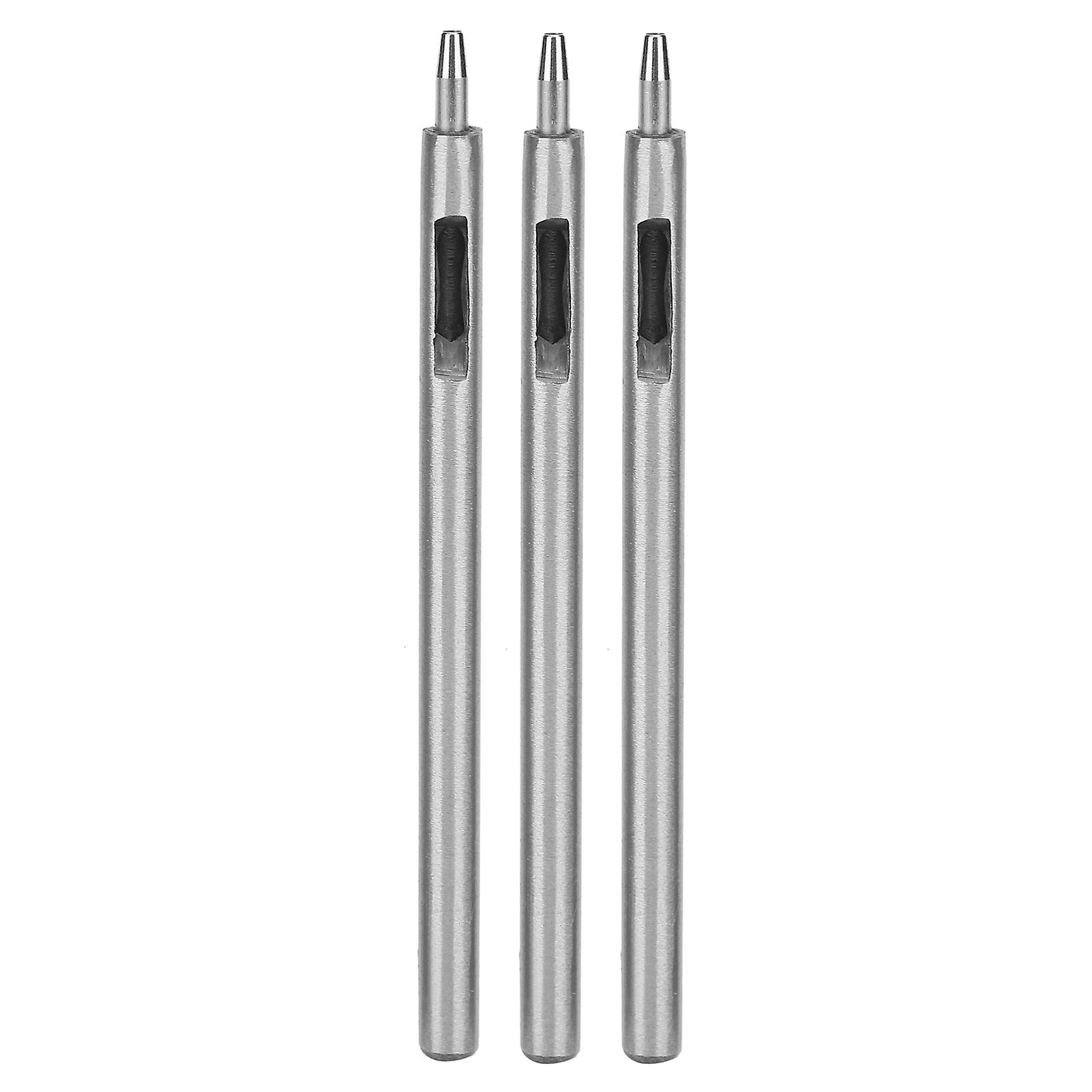 3Pcs Round Hole Puncher, Alloy Steel DIY Leather Craft Cutter Punching Tool Hollow Drilling (1.5mm)