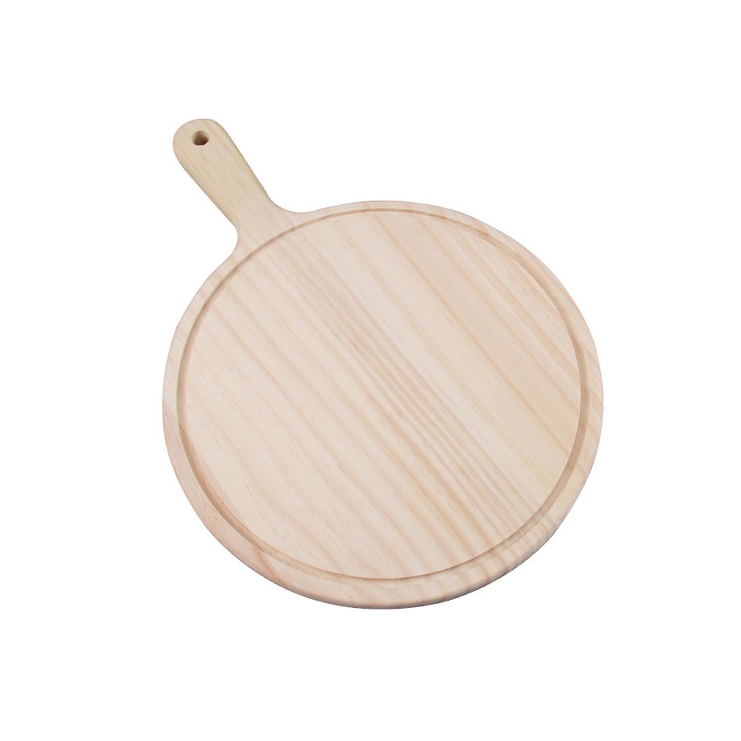 OuZhan Pizza Board Premium with Handle Wood Cheese Bread Cutting Board for Bread