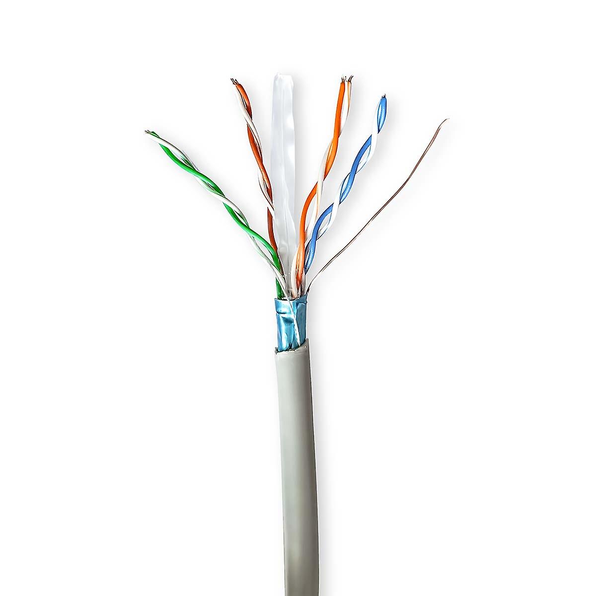 Network Cable Roll | CAT6 | Stranded | F/UTP | CCA | 100.0 m | Indoor | Round | PVC | Grey | Presentb