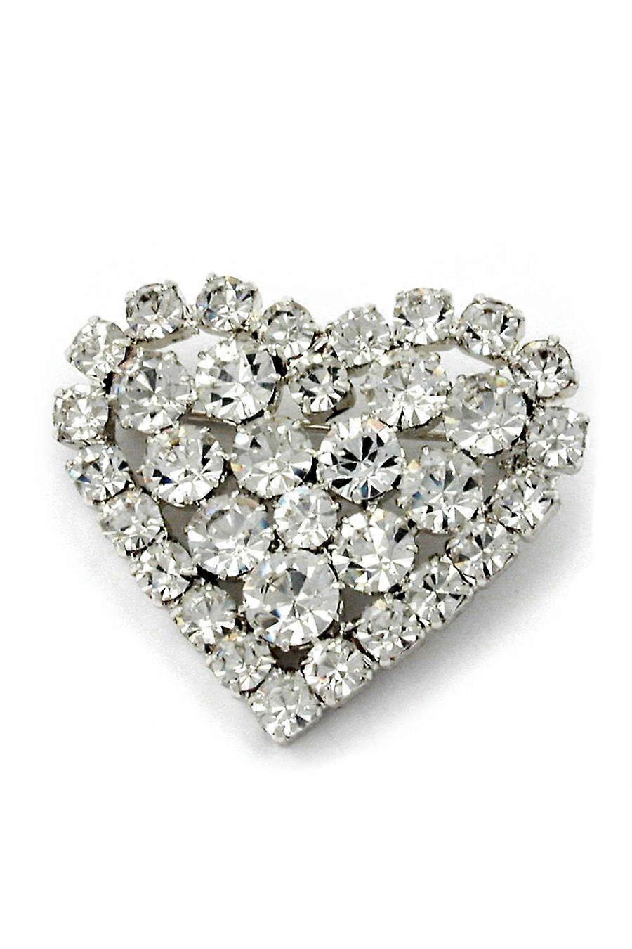 Brooch Rhinestones Heart - Gl07591