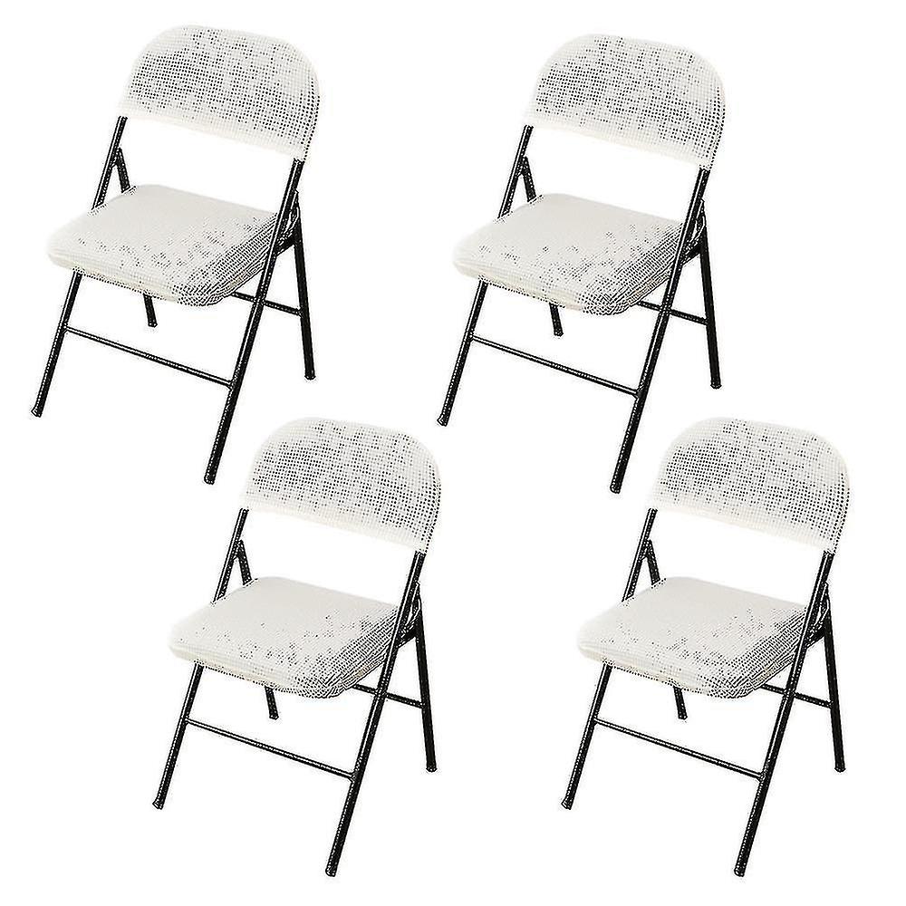 4 st hopfällbar stol delad sittdyna för fest bröllop hem -(endast sätesöverdrag)