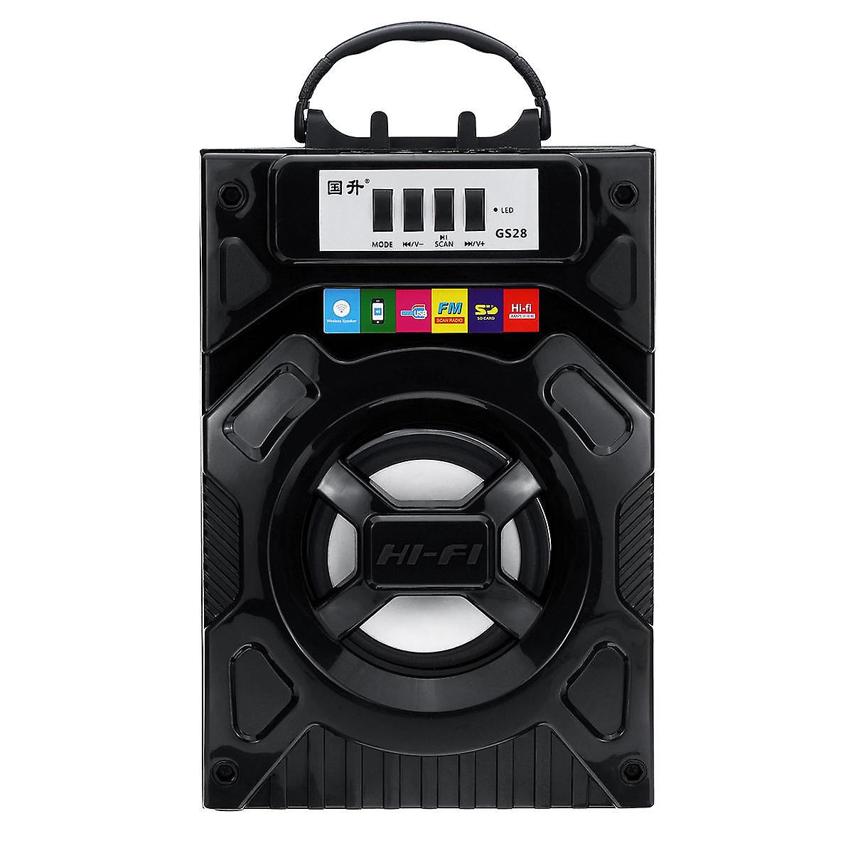 Portable Bluetooth Subwoofer Speaker Outdoor Wooden Box U Disk Square Dance Microphone Audio Music Player