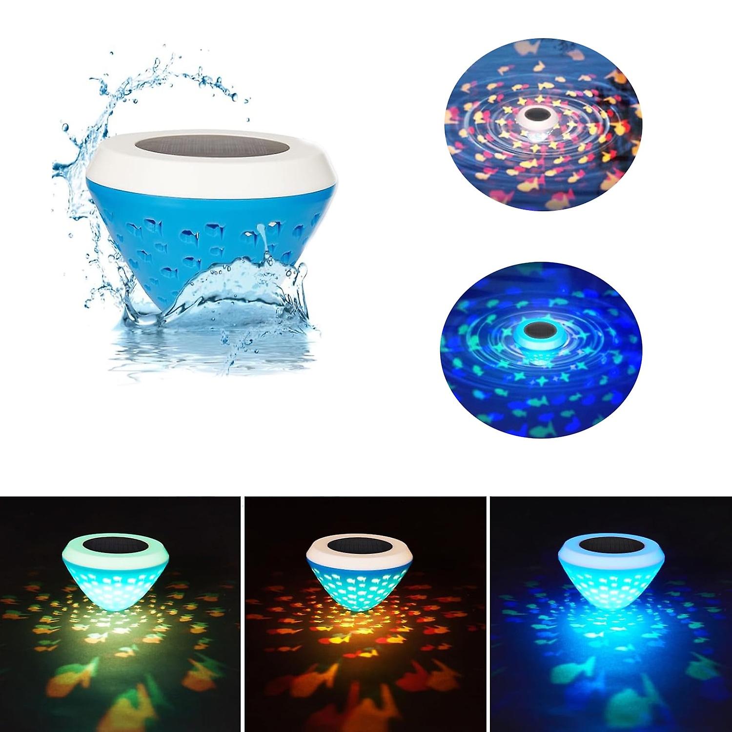 Floating Pool Lights Solar Powered,RGB Color Changing Light up Pool Lights,Waterproof LED Pool Acces