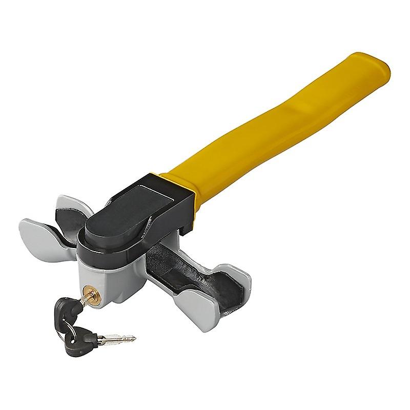 Steering wheel lock with two keys