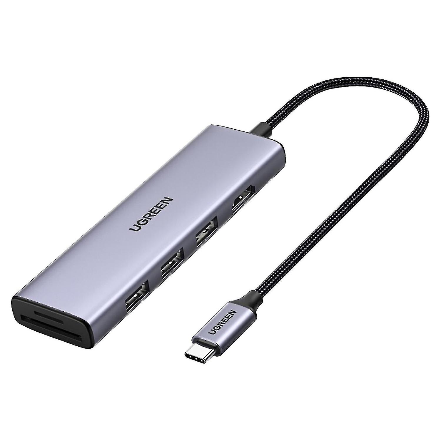 New 2023 Splitter Expander 6 In 1 Portable Aluminum Alloy Universal Usb Hub With 4k 60hz