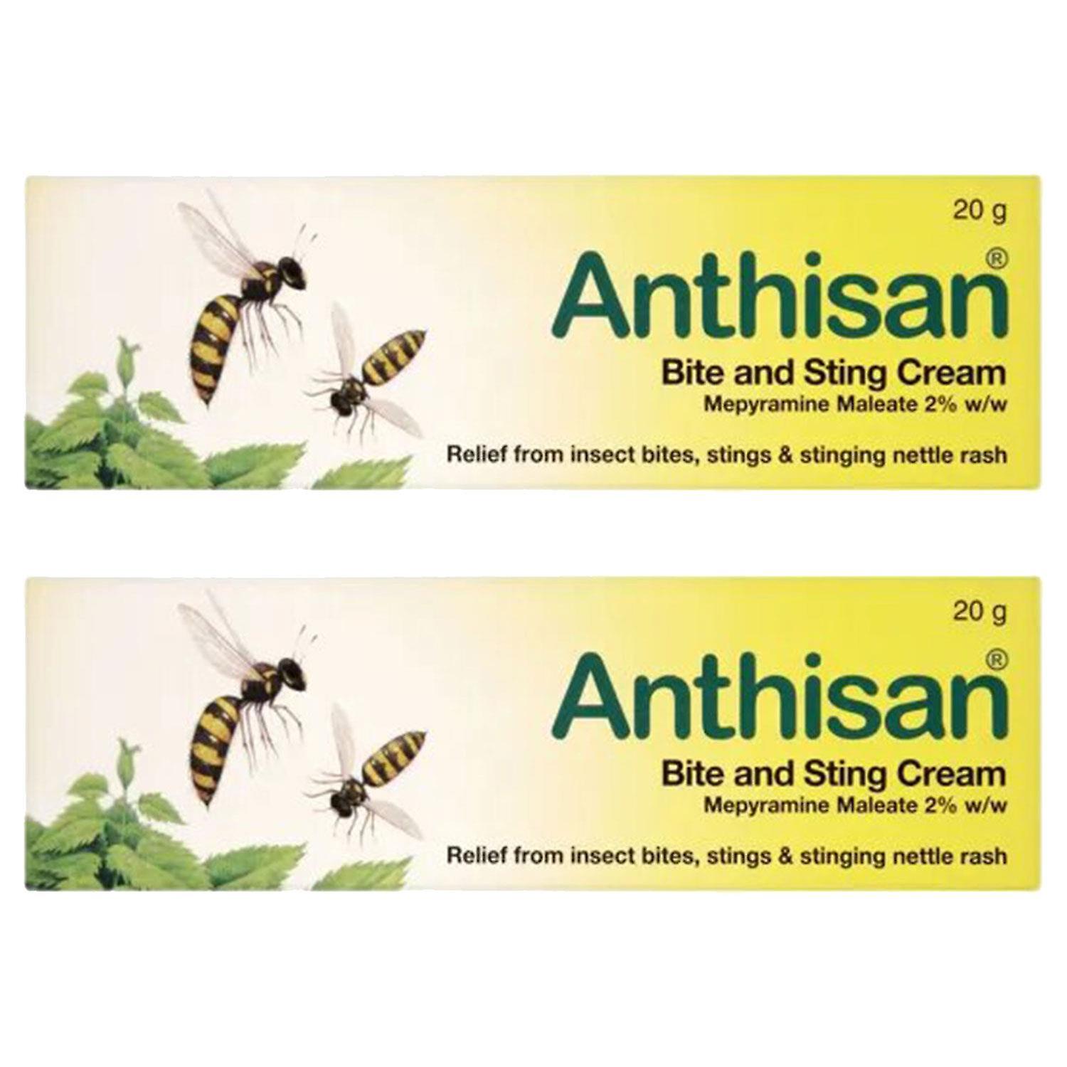Anthisan Bite & Sting Cream 20g Relief from Bug & Insect Bites 2 or 3 pack
