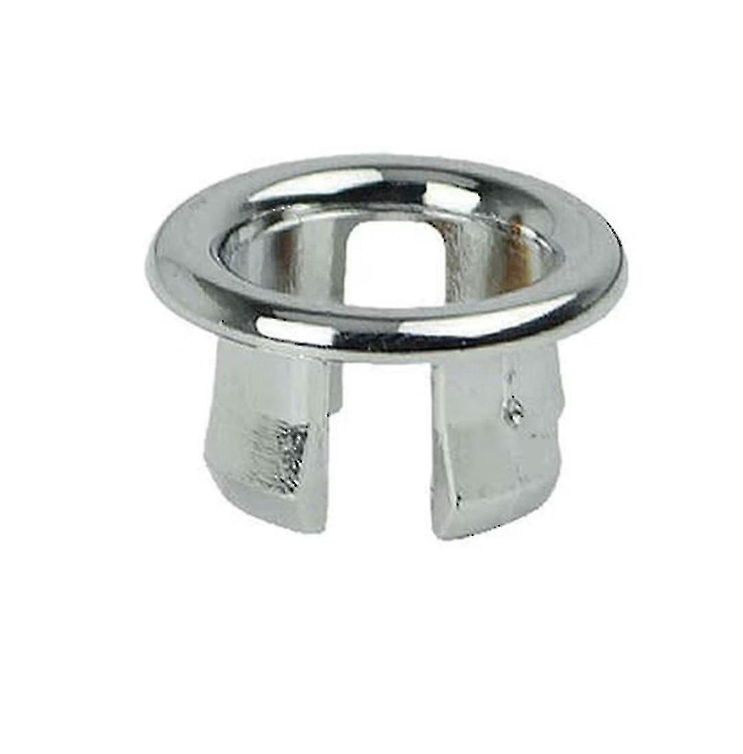 2pcs Bathroom Sink Basin Overflow Ring Round Drain Hole Cap Cover Spare