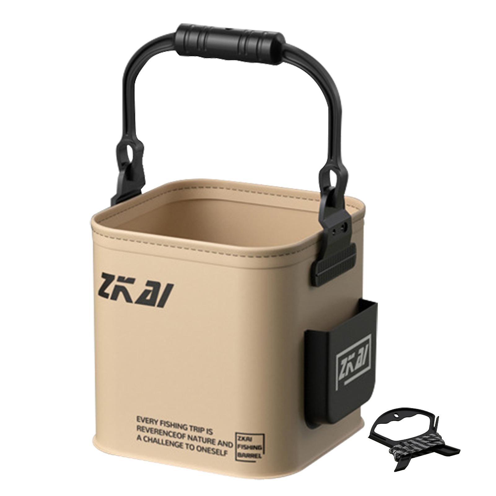 Portable Foldable Fish Bucket with Handle Reusable Water Containing Bucket for Camping Picnic