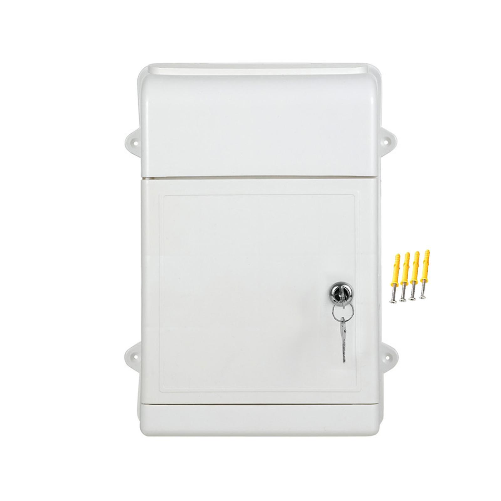 תיבת דואר להרכבה על הקיר תיבת דואר נעילה חלולה בחוץ בחוץ לבן