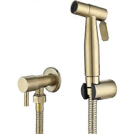 Edelstahl-Bidet- und WC-WC-Sprühgerät, Bidet-Sprüher-Kit, Wasserhahn-Sprüher WC-Sprüher (Gold)
