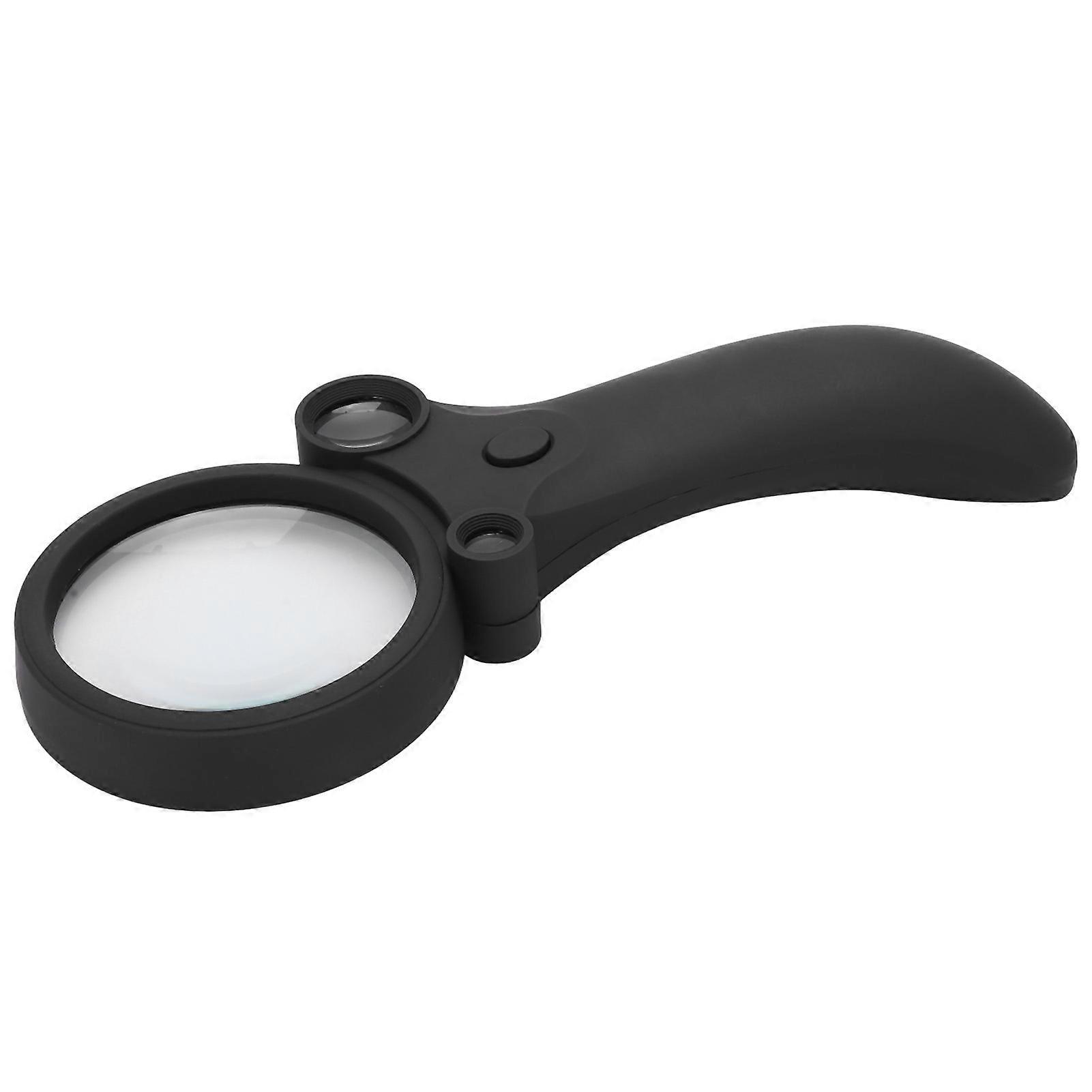 Handheld High Definition Magnifier Round Multipurpose Magnifying Glass with LED Light UV Light