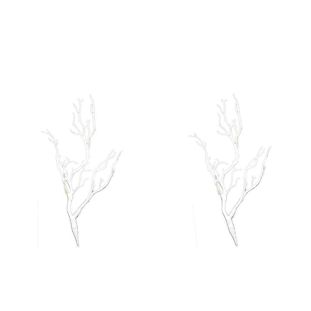 hg 2x Creative Artificial Branches Small Trees Branch Table Decor  White