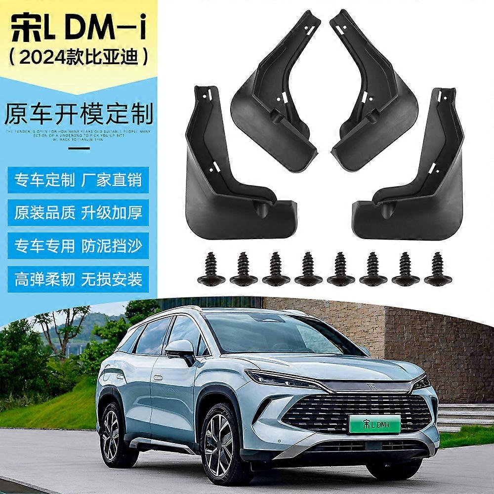 Suitable for 2024 BYD Song L DM-i car tire fender modified mud guard soft rubber mud guard tile