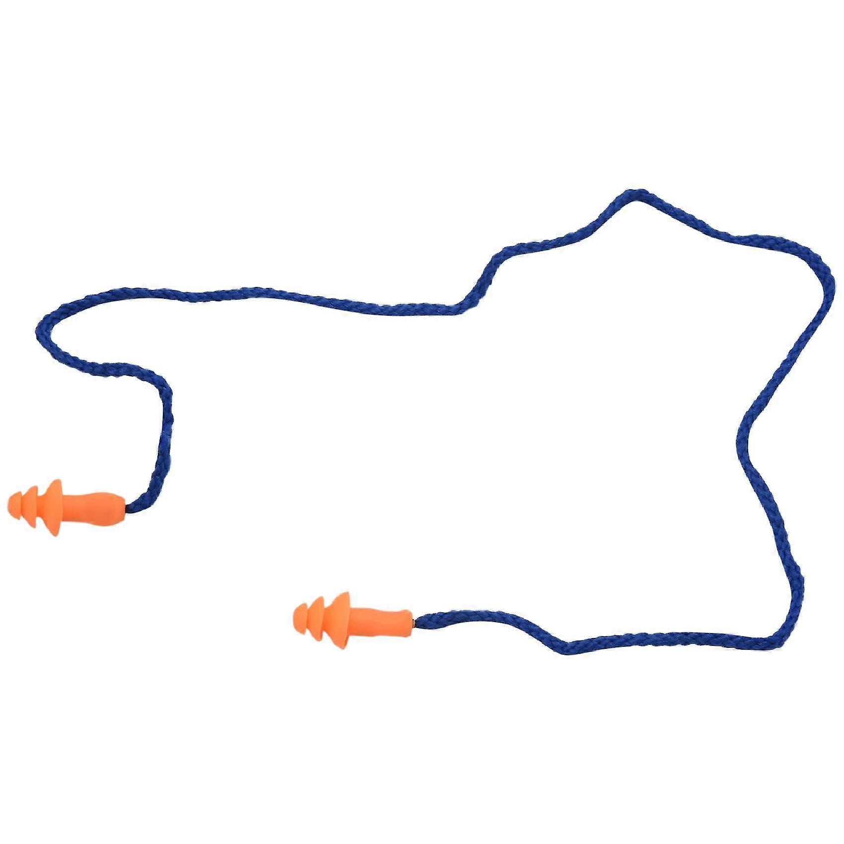 10 Pcs Safety Silicone Soft Ear Plugs - Hearing Protection With Cord - Noise Reduction for Work Hom