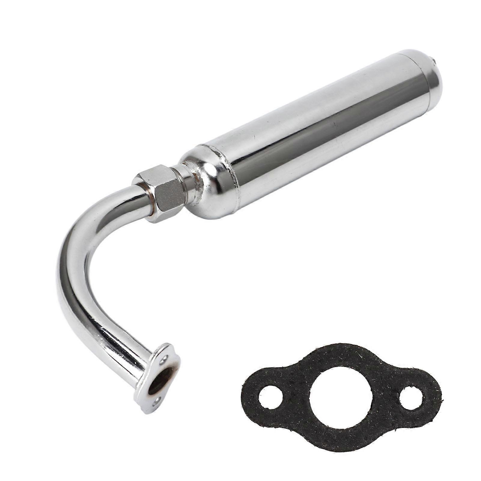 Exhaust Muffler Pipe Motorized Bicycle Engine Muffle Tailpipe Exhaust Pipe for 4980cc 2 Stroke Bike E2U611