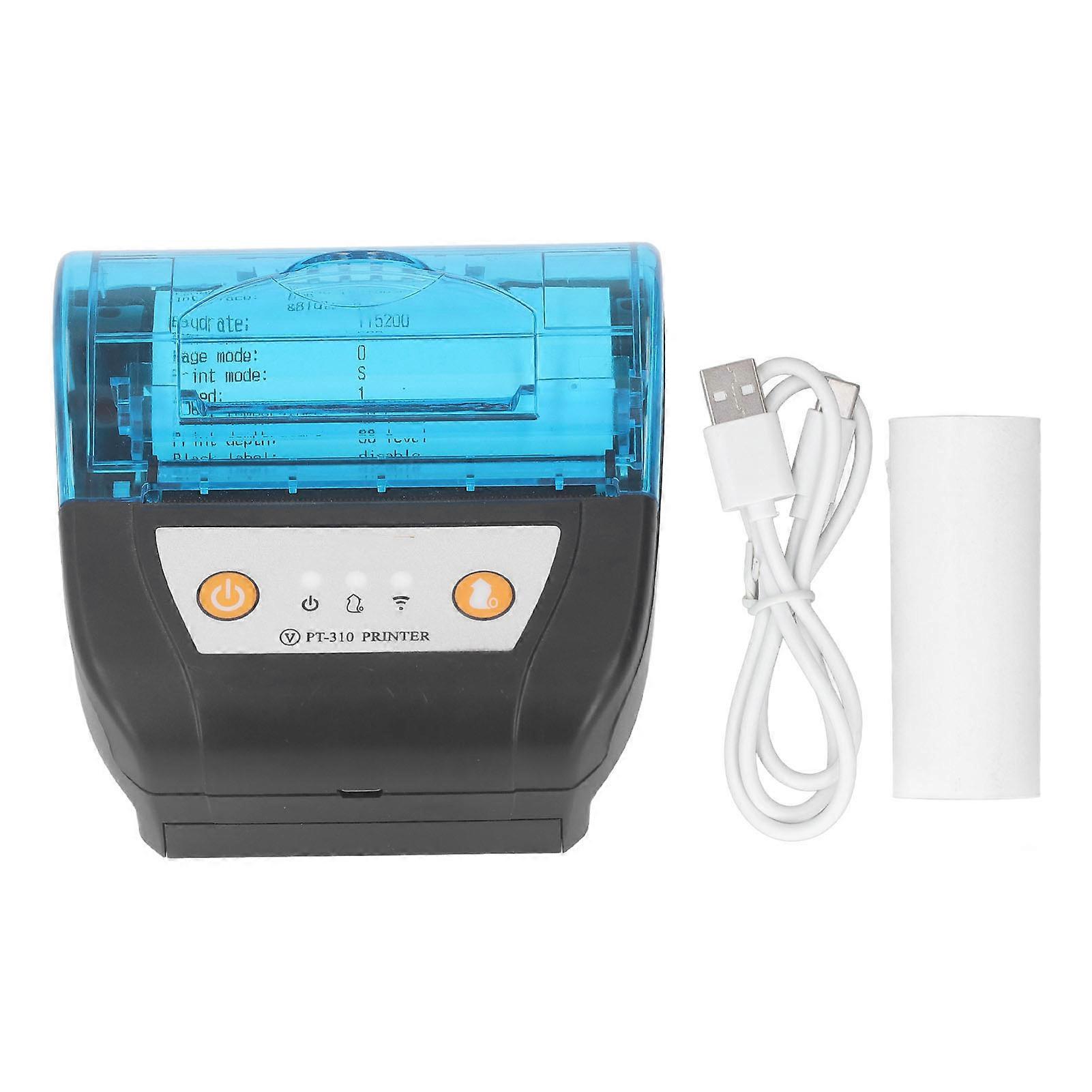 80mm Bluetooth Receipt Printer Portable Label Printer Wireless Thermal Printing Machine Built in Battery NO.1698