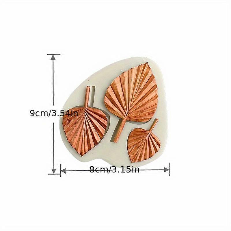1pc, 3D Leaf Shape Chocolate Mold - Handheld Fan Candy Mold for DIY Cake Decorating and Baking - Silicone Mold for Fondant and Kitchen Gadgets
