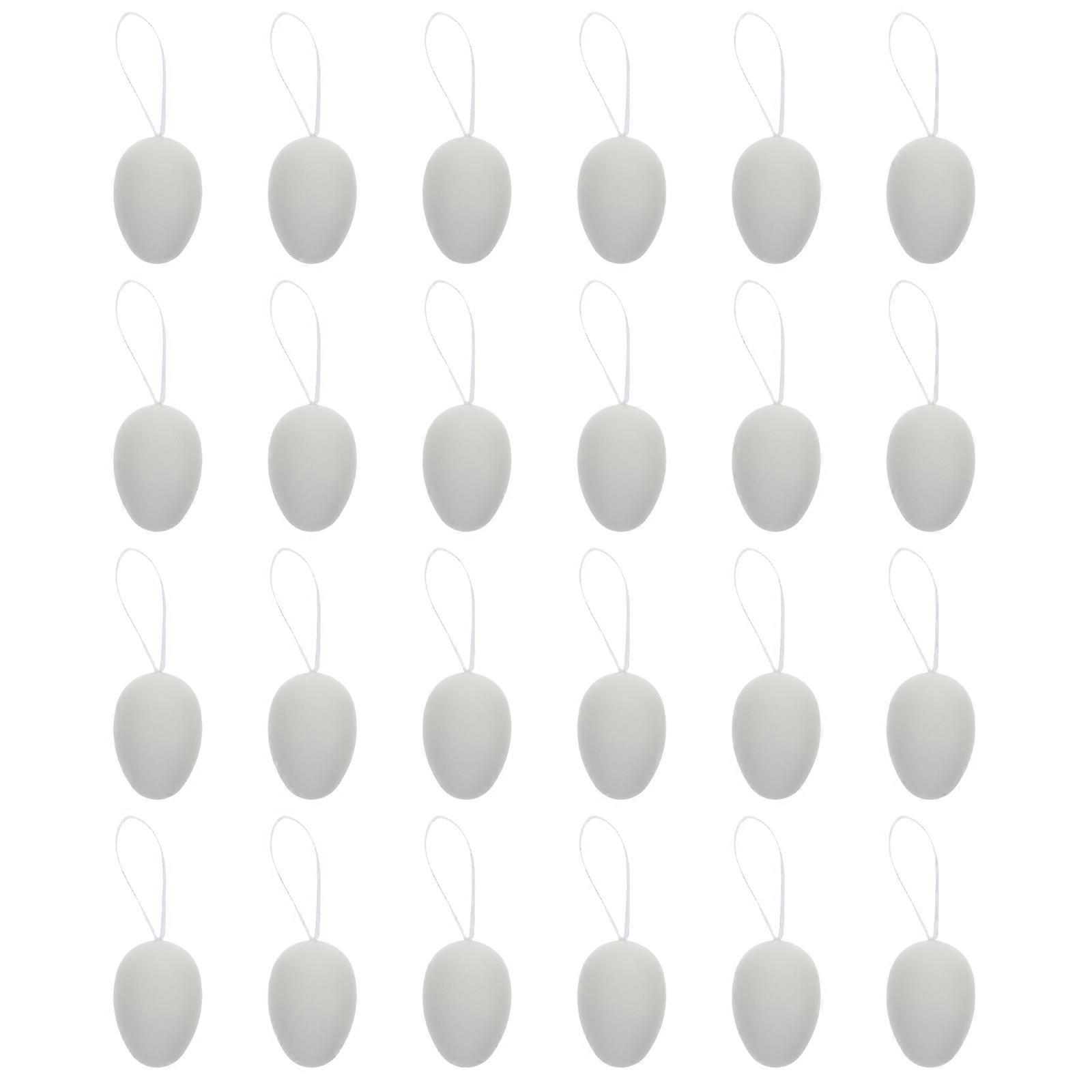 24PCS DIY Plastic Eggshell Blank Graffiti Eggshell Easter Toy for Kids Children