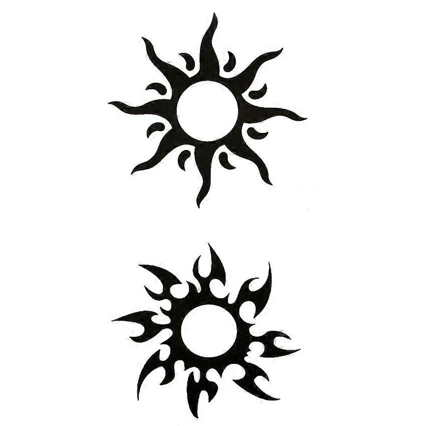 Big Sun Totem Αδιάβροχο Αυτοκόλλητο τατουάζ Harajuku Μανίκι Tatoo Tatuajes Temporales A Prueba De Agua Σώμα Feminino Tatuagem