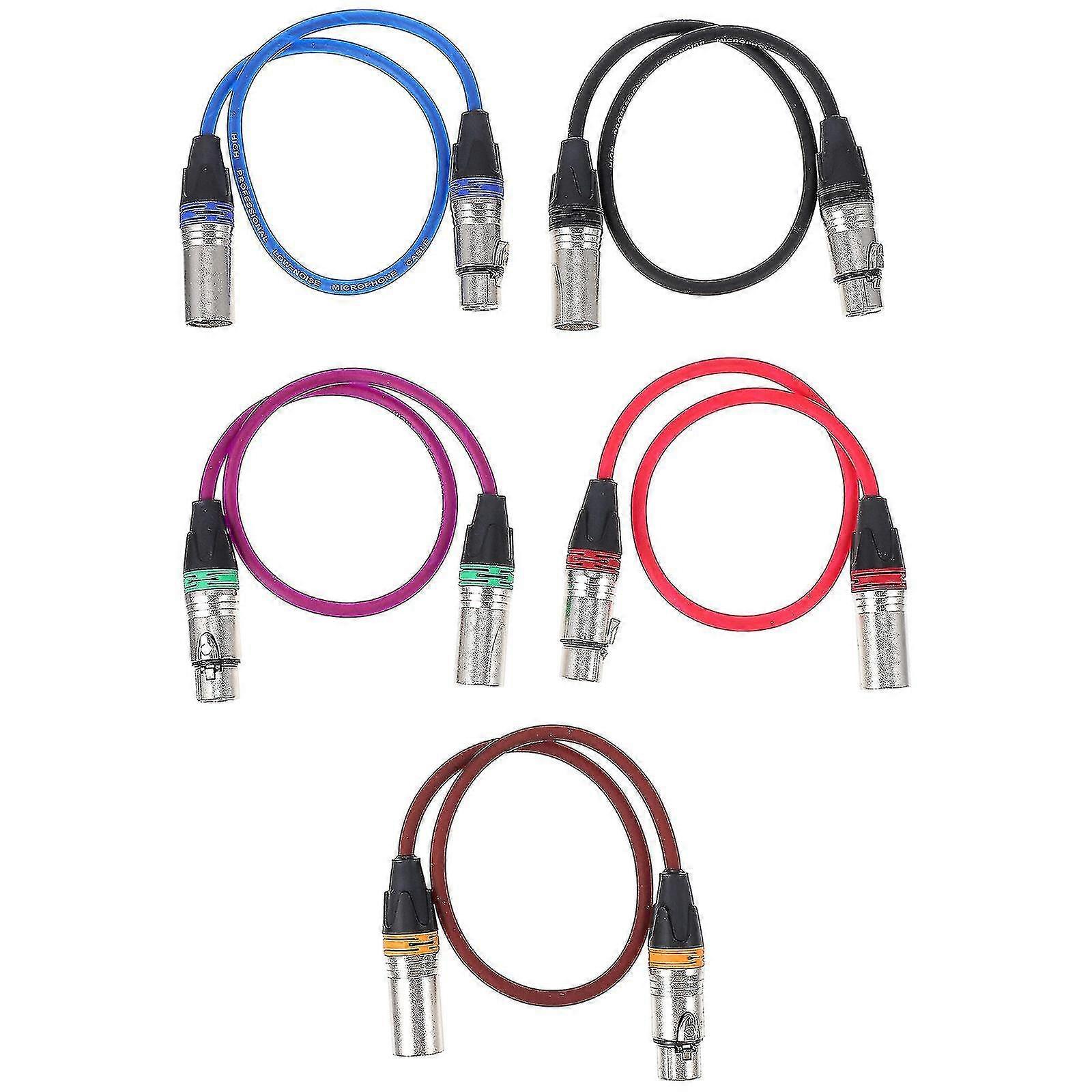 5pcs Practical Microphone Convert Audio Cables Audio Adapters Equipment Cables