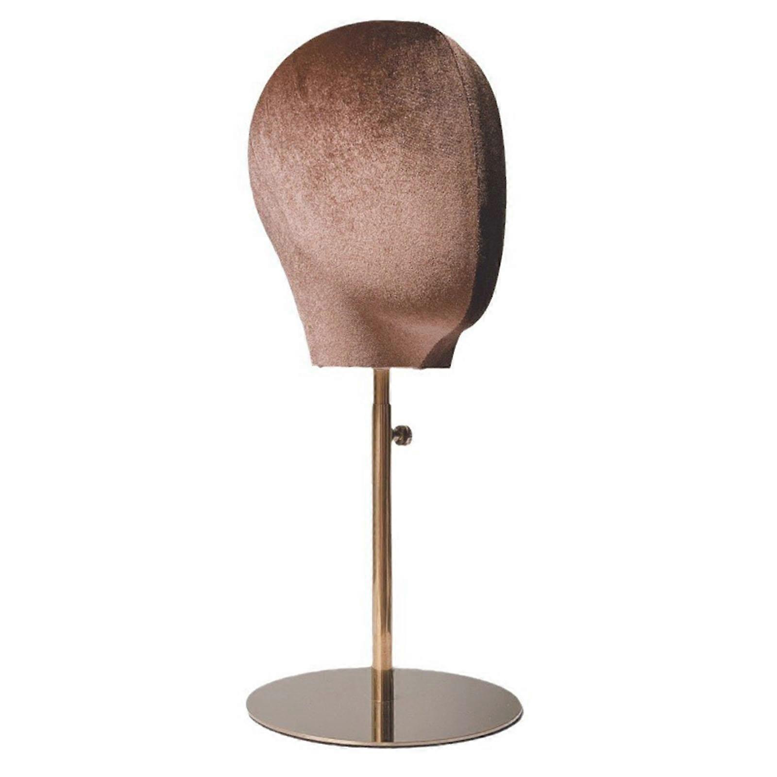 Wig Display Model Head Hat Rack Mannequin Head Model for Headband Hats Salon Gold Base