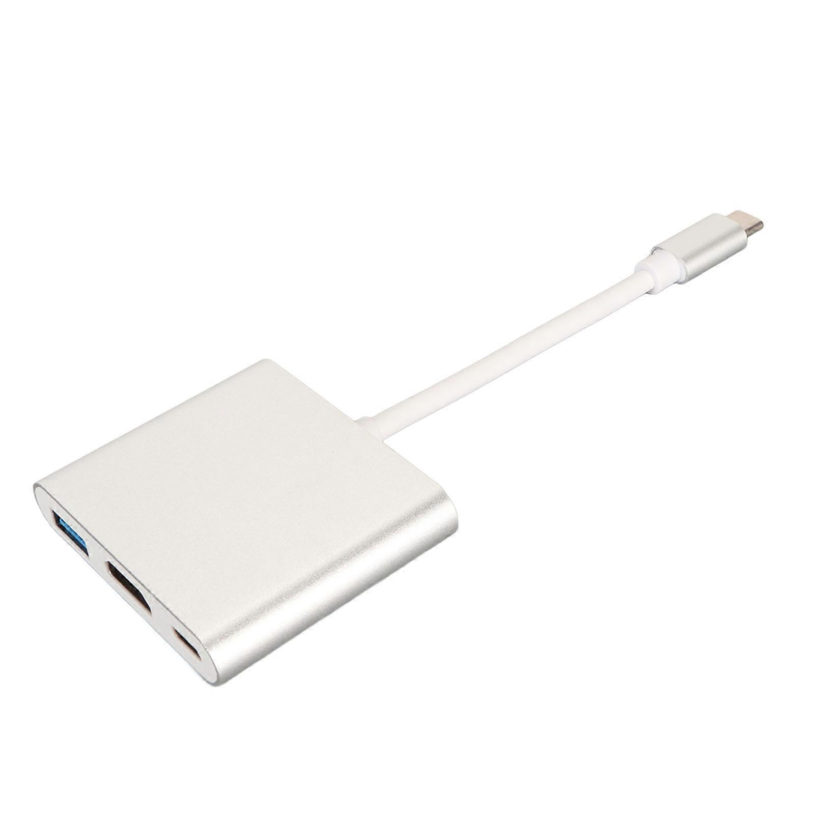3 in 1 USB Type C Adapter Ultra HD 4K USB C to HD Multimedia Interface USB 3.0 USB C Adapter Multiport AV Converter