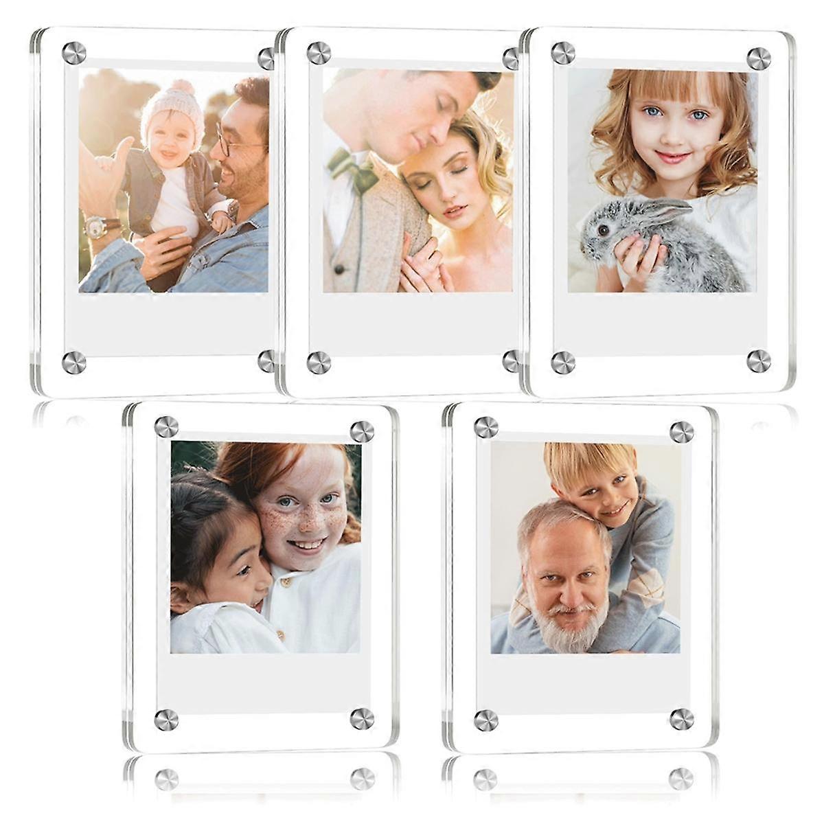 Magnetic Photo Frame Display Rack Photo Album Desktop Swing Table