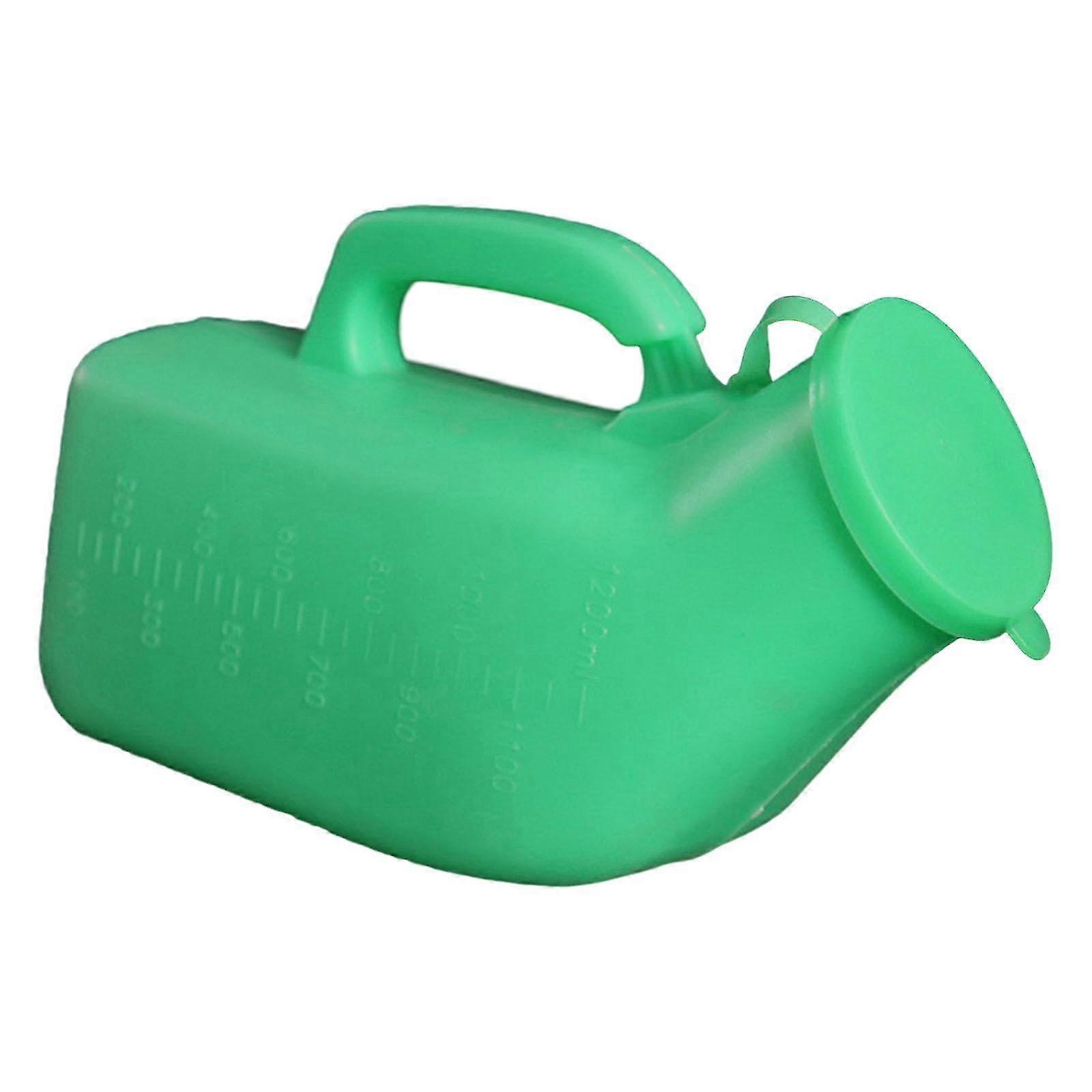 Male Urinal With Handle Lid 1200ml Bedpan For Travelers Disabled Seniors