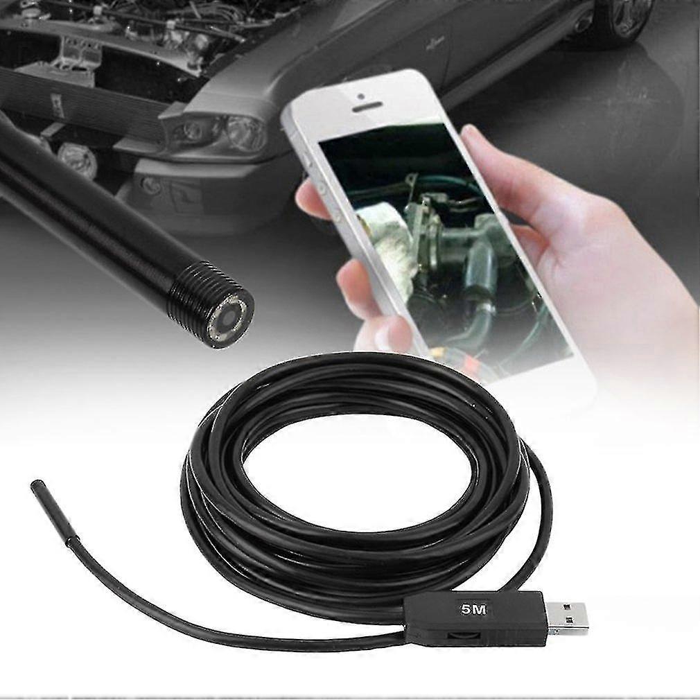 1 Pc 6-led Waterproof 5.5mm 5m Usb Hd Endoscope Borescope Inspection Camera