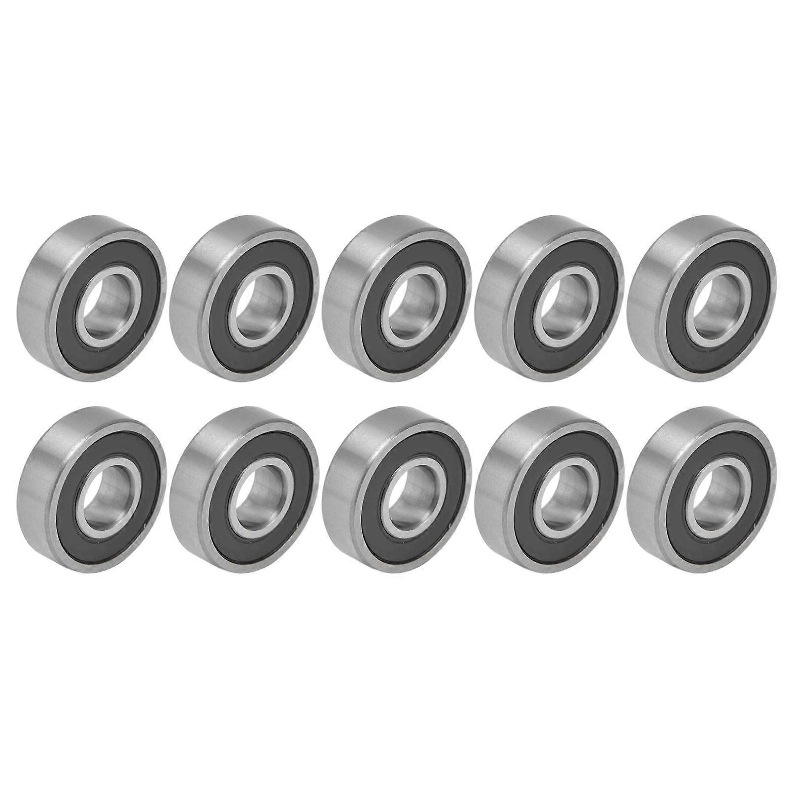 10 قطع محامل كروية مصغرة عالية الدقة مطاطية مختومة أخدود عميق شعاعي محوري محمل 6002