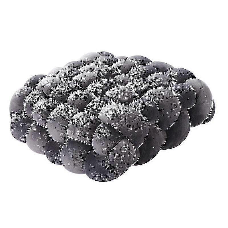 Soft Woven Pattern Square Shap Knot Cushions