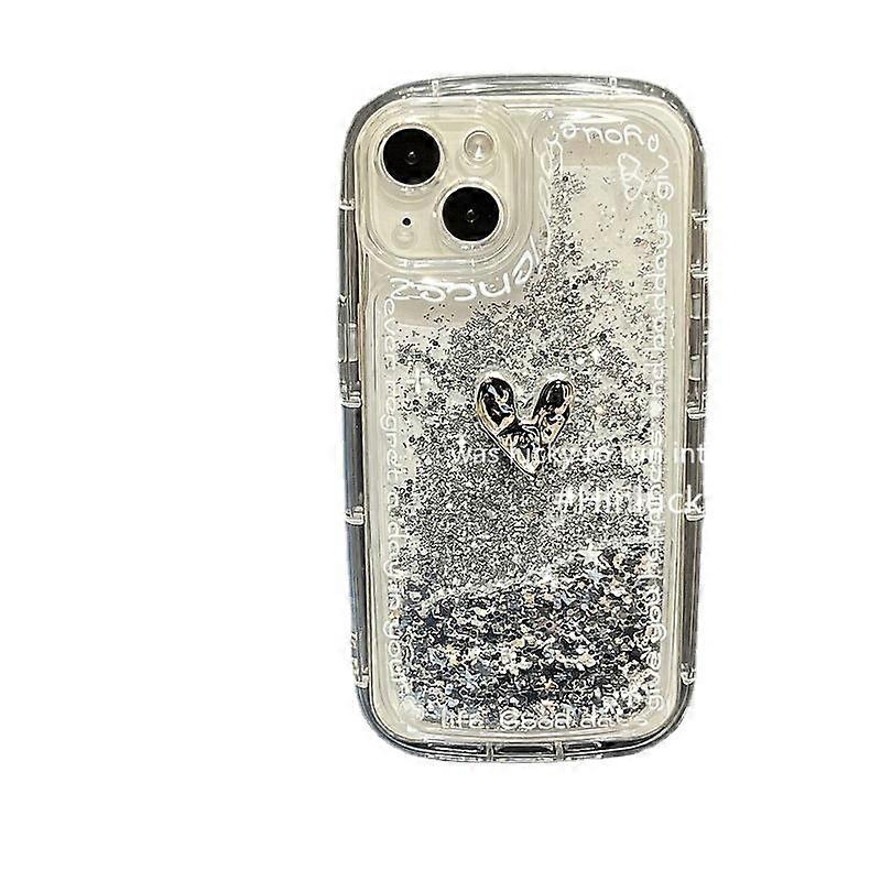 Heart-Shaped Liquid Silicone Case for iPhone 13 & 14 Pro Max