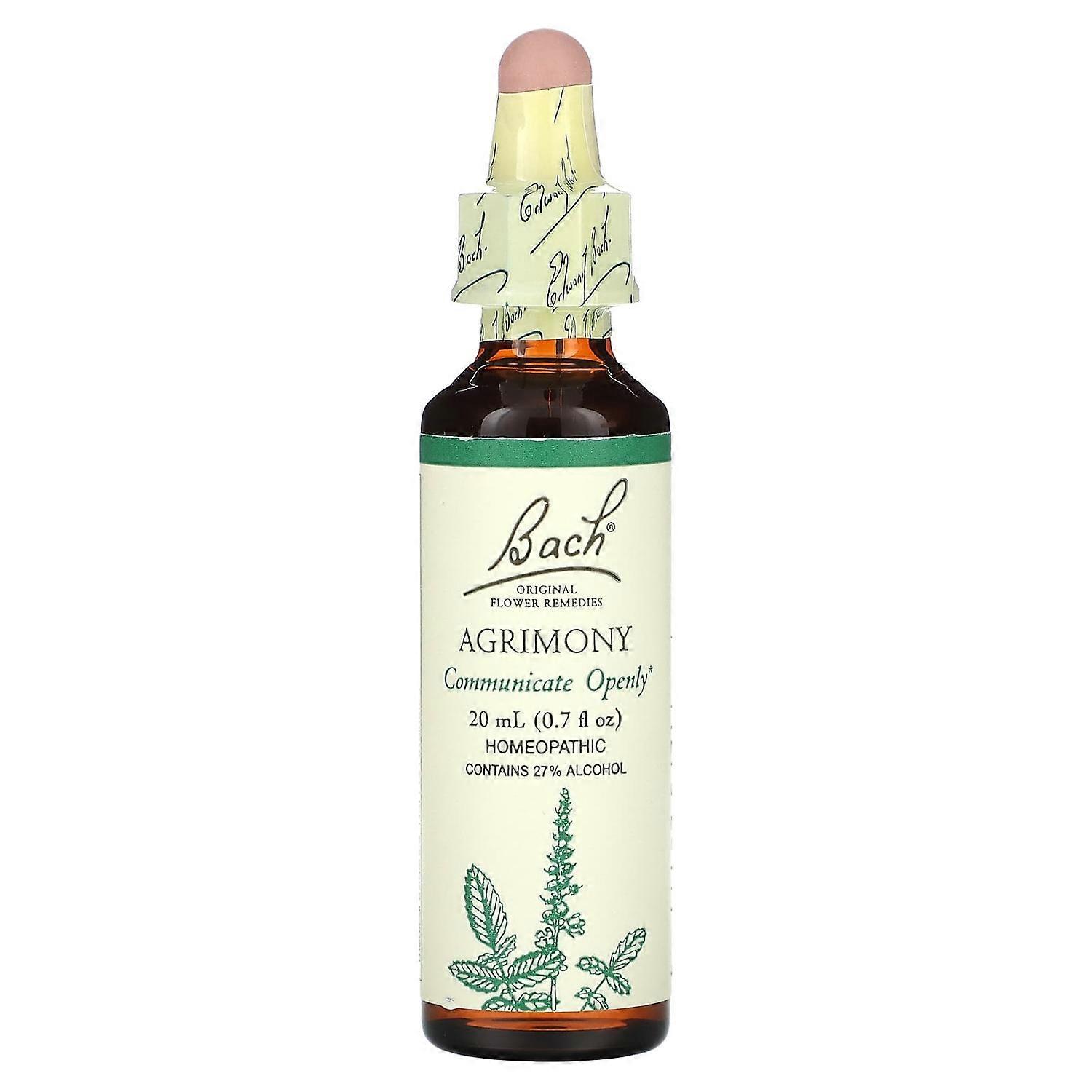 Bach, Original Flower Remedies, Agrimony, 0.7 fl oz (20 ml)