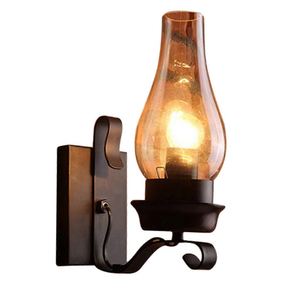 Vintage Rustic Wall Lamp in Glass and Mood Light Decorative Lamp for Bedroom (Does Not Contain Bulb