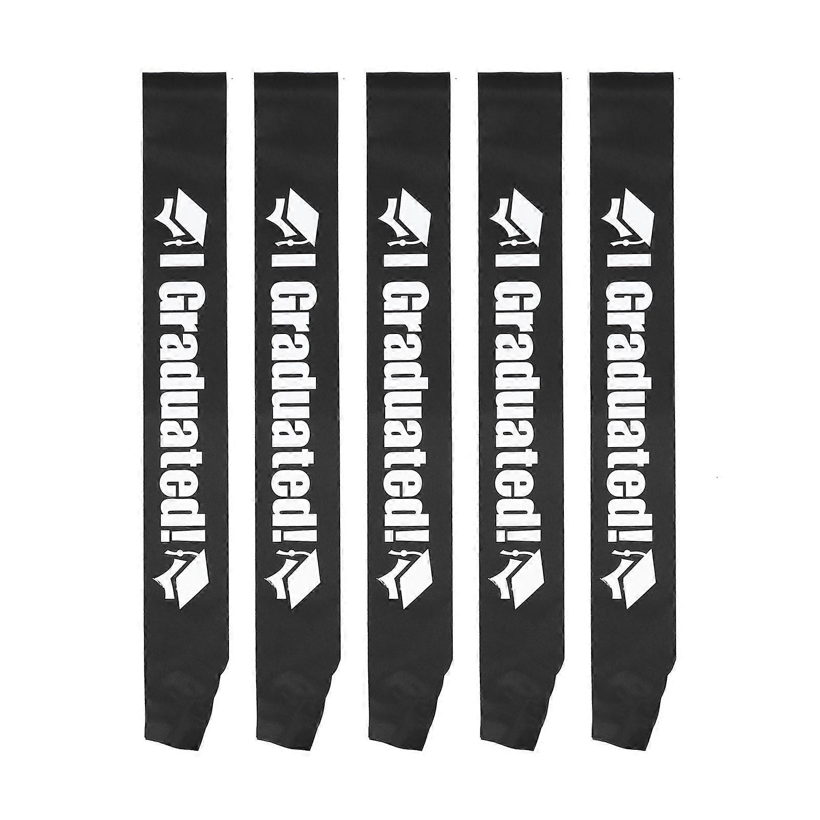 5パック卒業サッシサテンパーティーおめでとうレター記念アクセサリーフォトプロップブラック