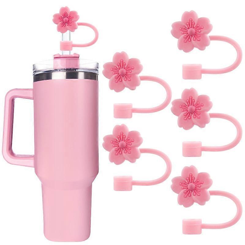 5Pcs 0.4in/10mm Diameter Silicone Straw Covers Cap