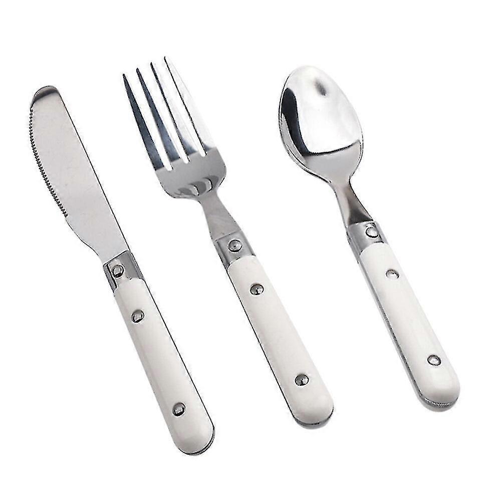 キッズステンレス製食器1セットシンプルカトラリーセットカッタースプーンフォークセット