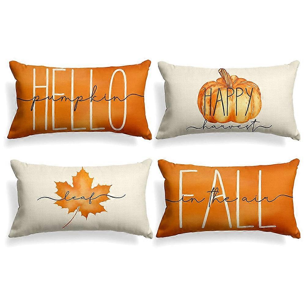 Decor Maple Leaf Throw Pillow Covers, 12 x 20 Pillows Autumn Thanksgiving Cushion Case for Sofa Co