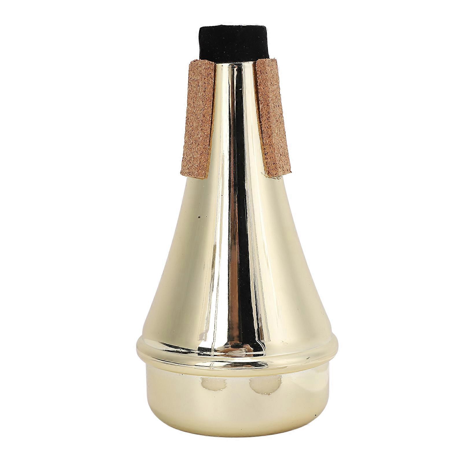 Trumpet Practice Mute Noise Reduction Silencer Dampener ABS Material Trumpet Muffler for Kids Beginners Gold