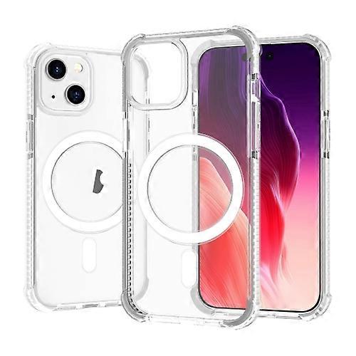 per iPhone 15 Magsafe Custodia magnetica acrilica antiurto Trasparente 15 Plus