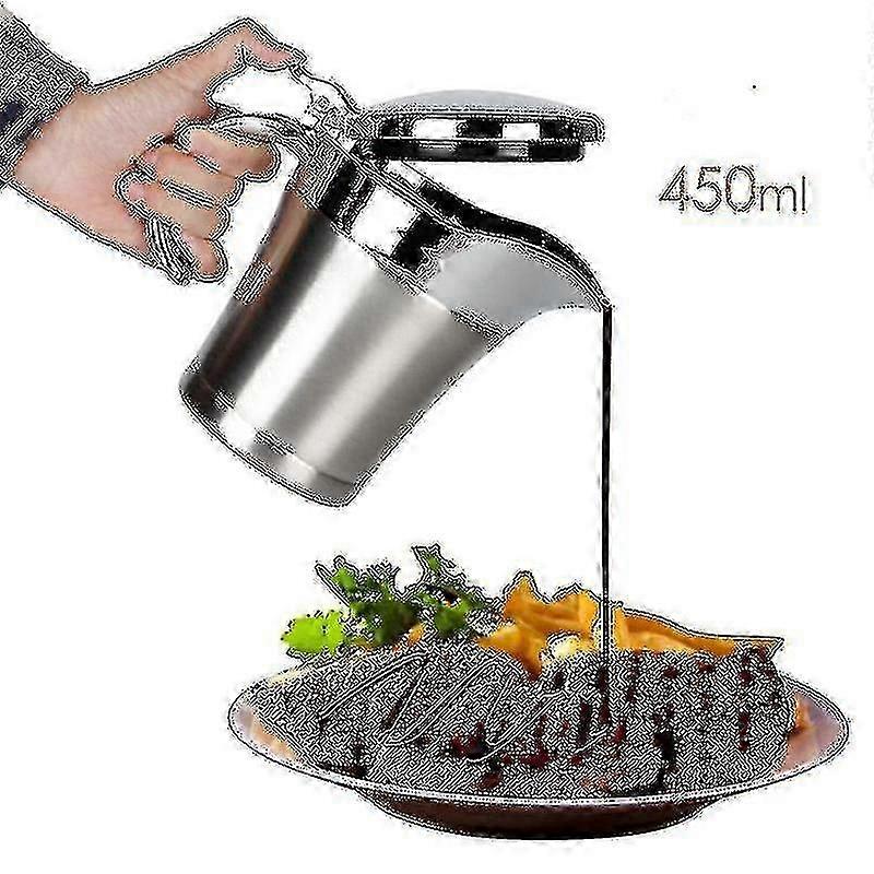 Premium Stainless Steel Thermal Gravy Boat, Double Insulated Elegant Silver Thermal Gravy Boat, Sauce Jug, Perfect For Dinner Parties